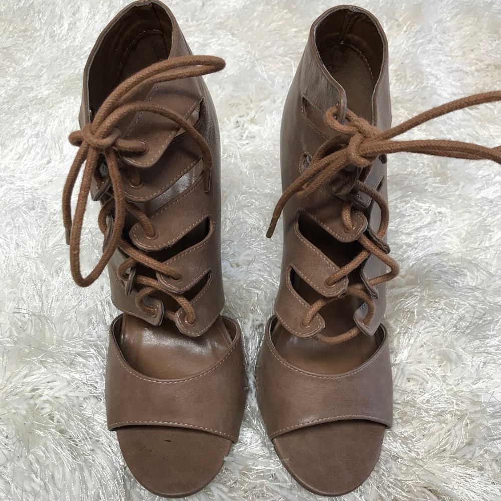 Brown Strappy Heel